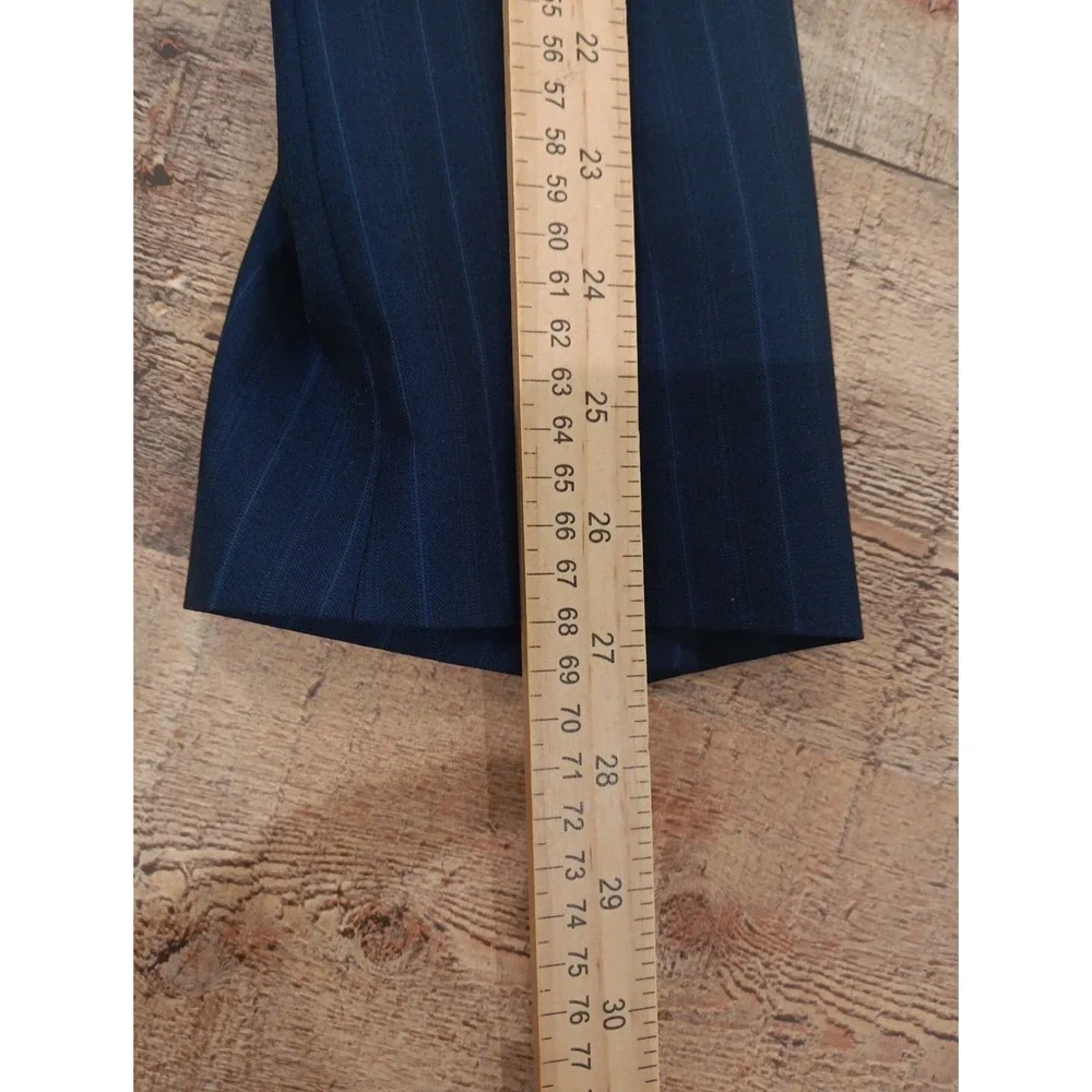 Ermenegildo‎ Zegna Saks Fifth Avenue Sport Coat Blazer Men 48 Navy Striped 2447